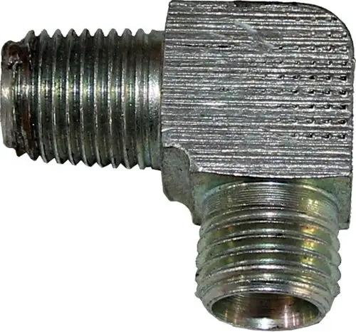 Verschlusskegel aus Metall mit zwei Gewindeanschlüssen, geeignet für Freiblaseinrichtungen, Marke Wolf.